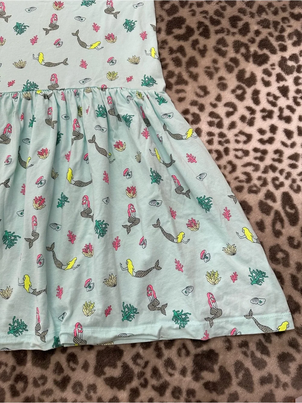 Gap Kids Mermaid Print Tank Sun Dress in Light Blue Size XL 12 Girls